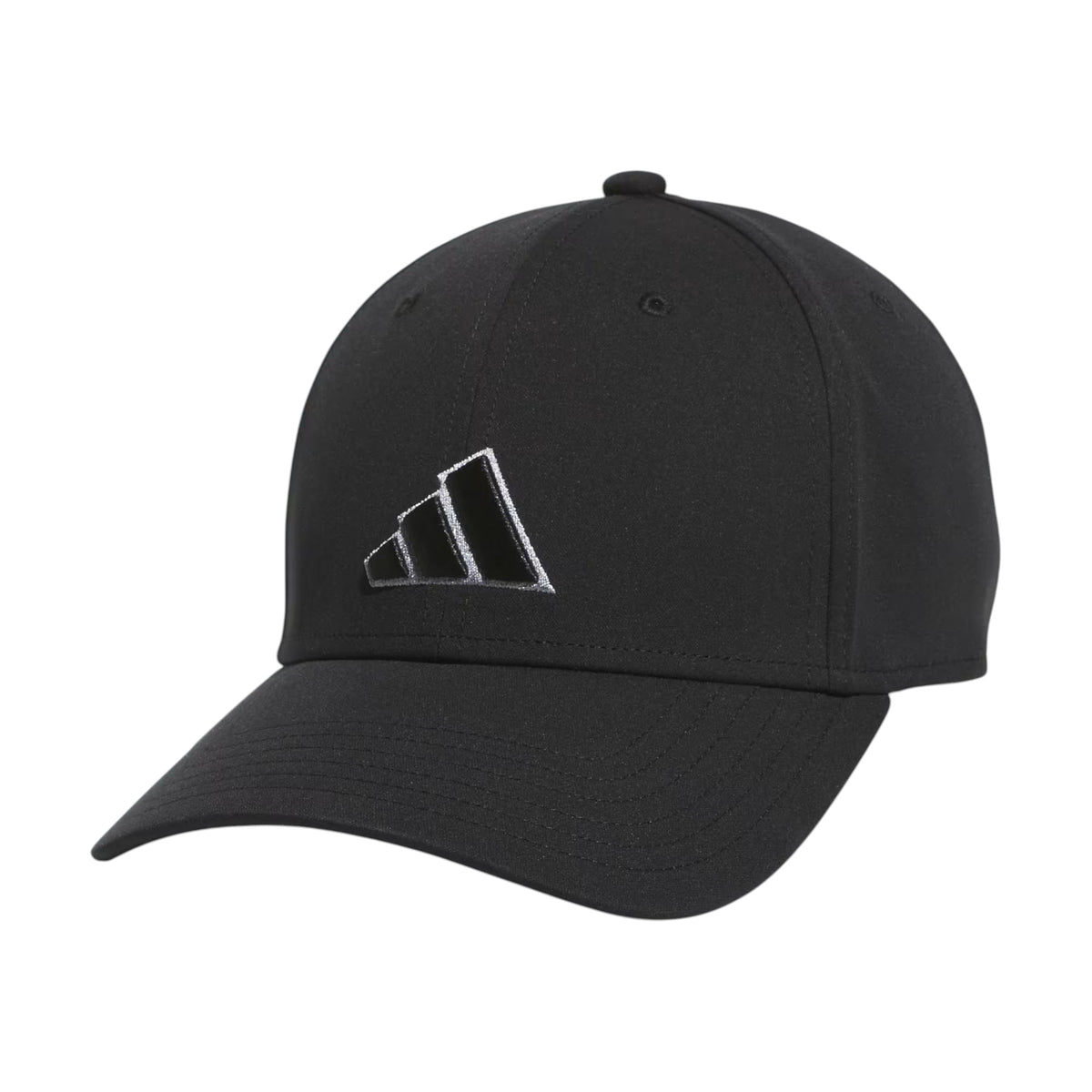 Casquette Adidas Stadium Pro Strapback noire pour hommes avec logo adidas, vue de face