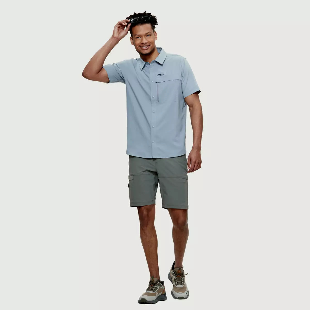 GASPÉ - Men's short-sleeved shirt - Chlorophyll