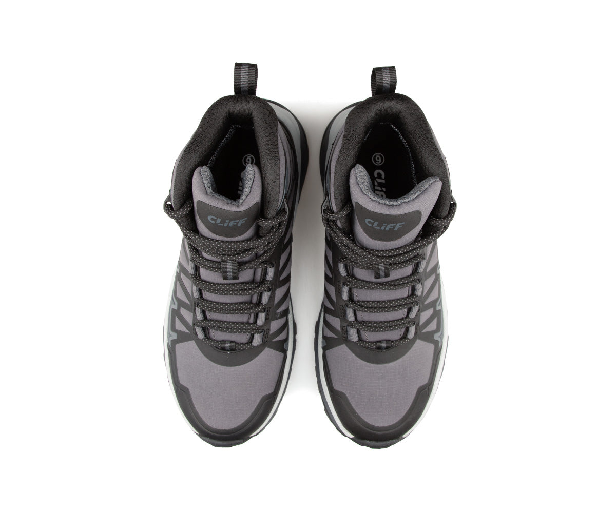 Paire de bottes de randonnée Vertex Terra Cliff pour femme, gris, vue du dessus
