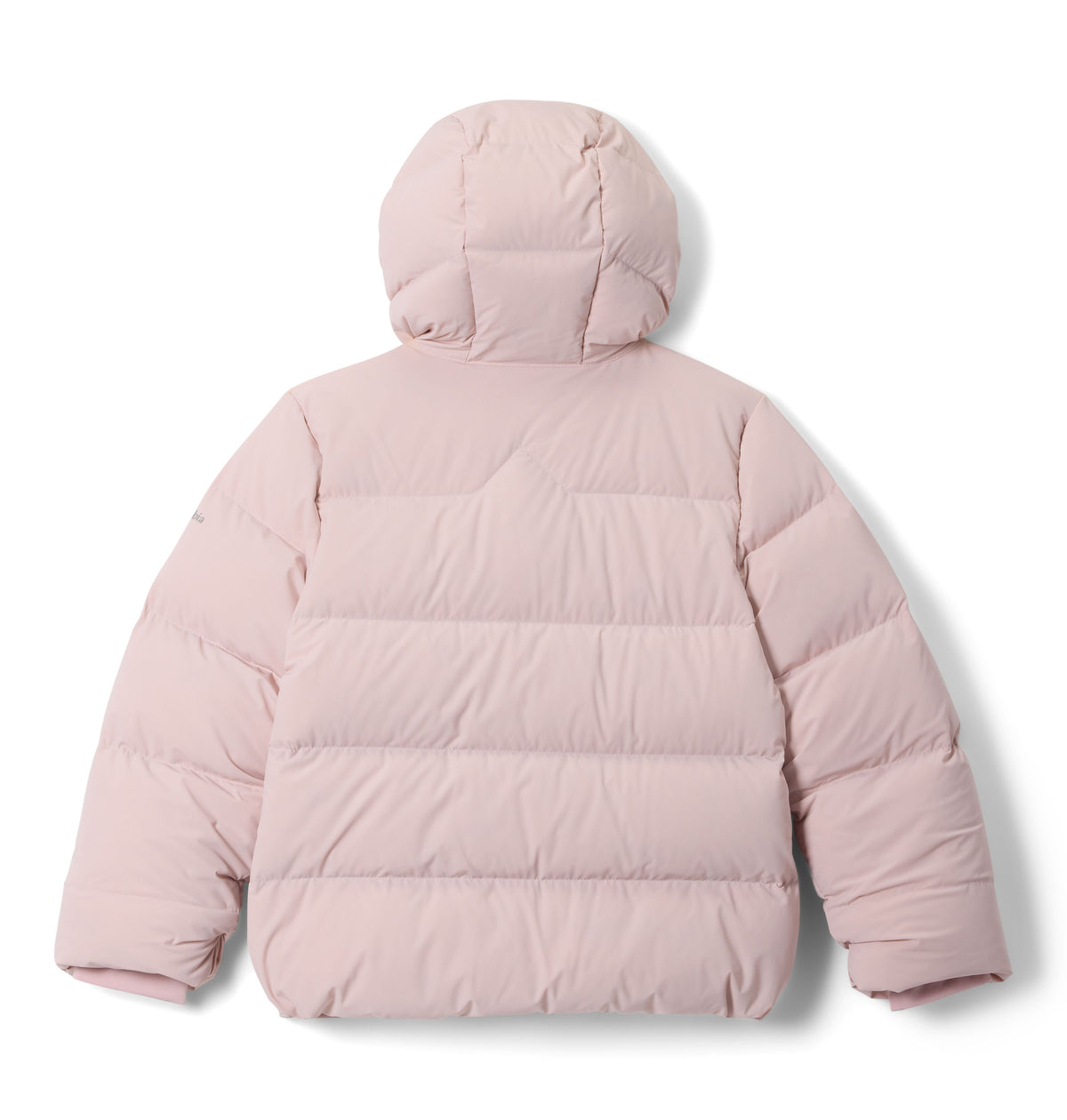 Manteau d'hiver Amaze Puff Hooded de Columbia pour filles, rose pâle, vue de dos