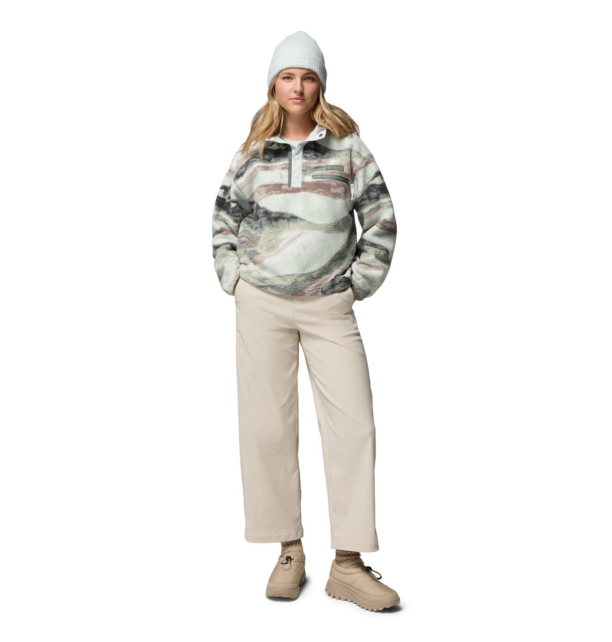 Columbia Women's Sherpa Sweater - HELVETIA 11 Printed Cropped