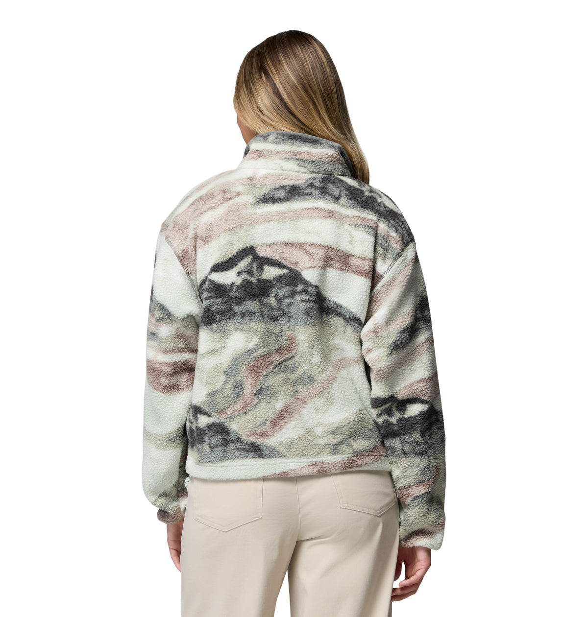 Columbia Women's Sherpa Sweater - HELVETIA 11 Printed Cropped