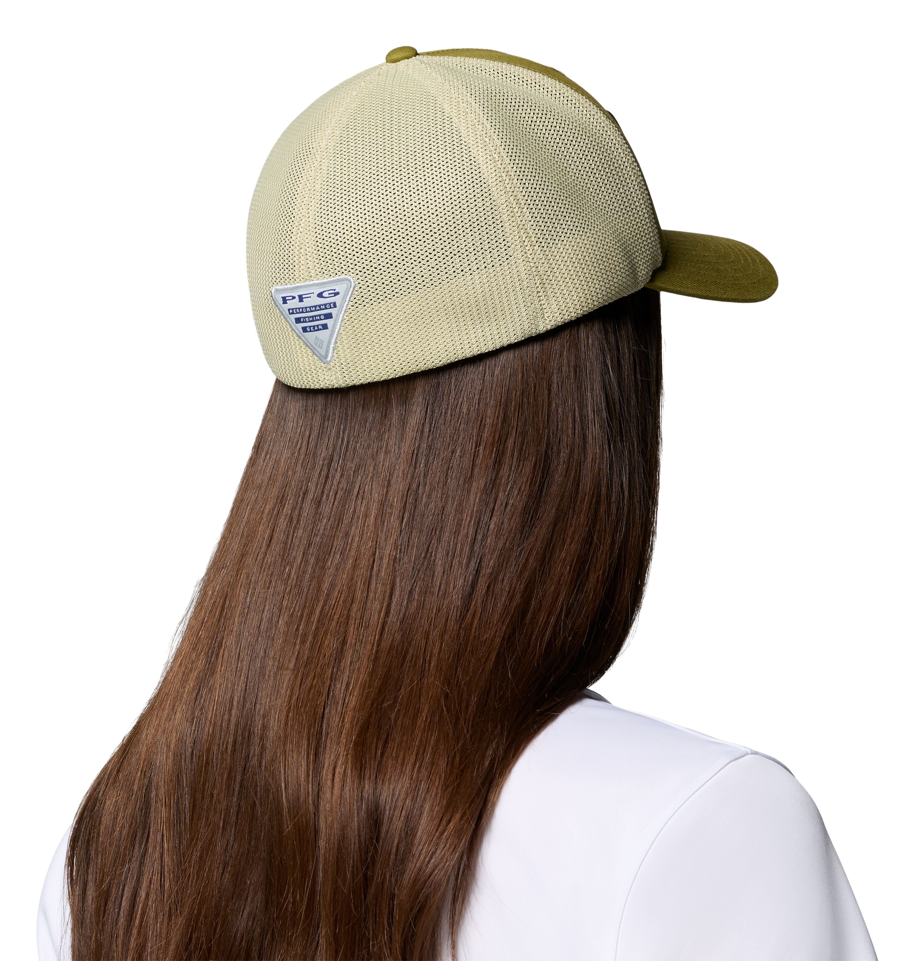 Casquette Columbia PFG Hooks Mesh Ball Cap à couronne haute pour hommes en pêche