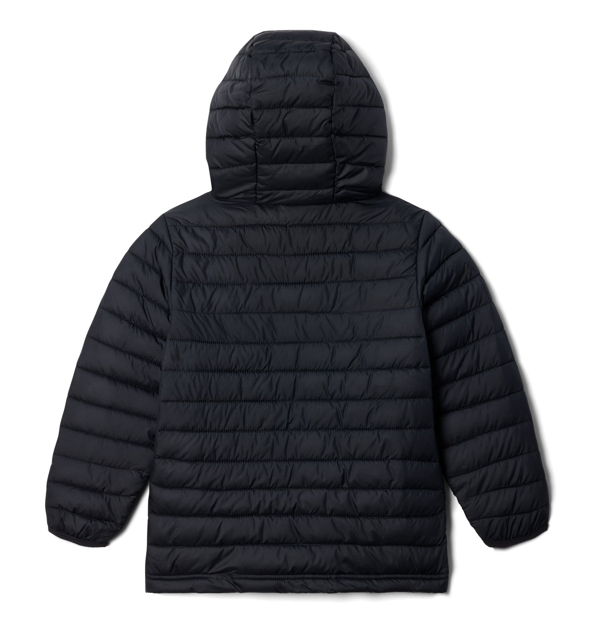 Manteau matelassé Powder Lite II Hooded de Columbia pour garçons, noir, vue de dos