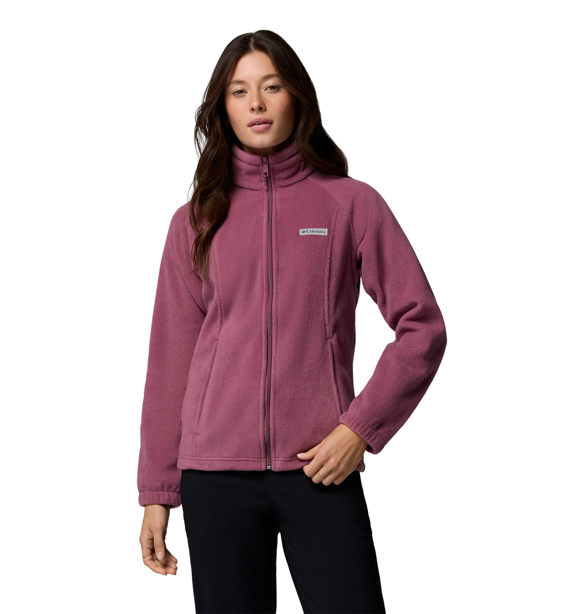 Veste polaire Columbia BENTON SPRINGS pour femmes, vue de face, fermeture éclair fermée