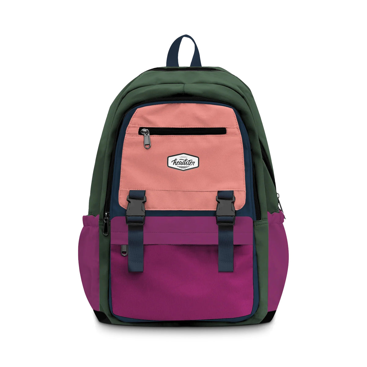 Sac à dos d’école Headster Colorblock 26L Highland pour filles juniors, modèle à blocs de couleurs, vue de face