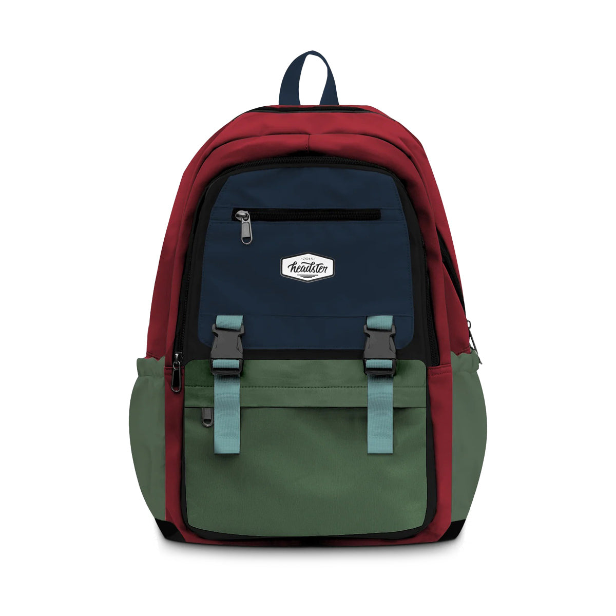 Sac à dos d’école Headster Colorblock 26L Highland pour garçons juniors, modèle à blocs de couleurs, vue de face