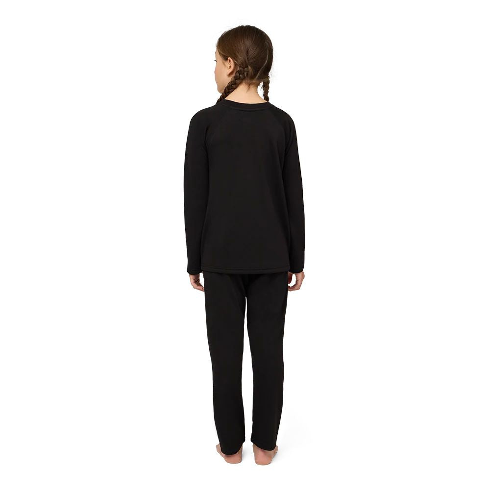 Ensemble en molleton noir Kombi B3 Velvet Fleece Set pour juniors, vue de dos