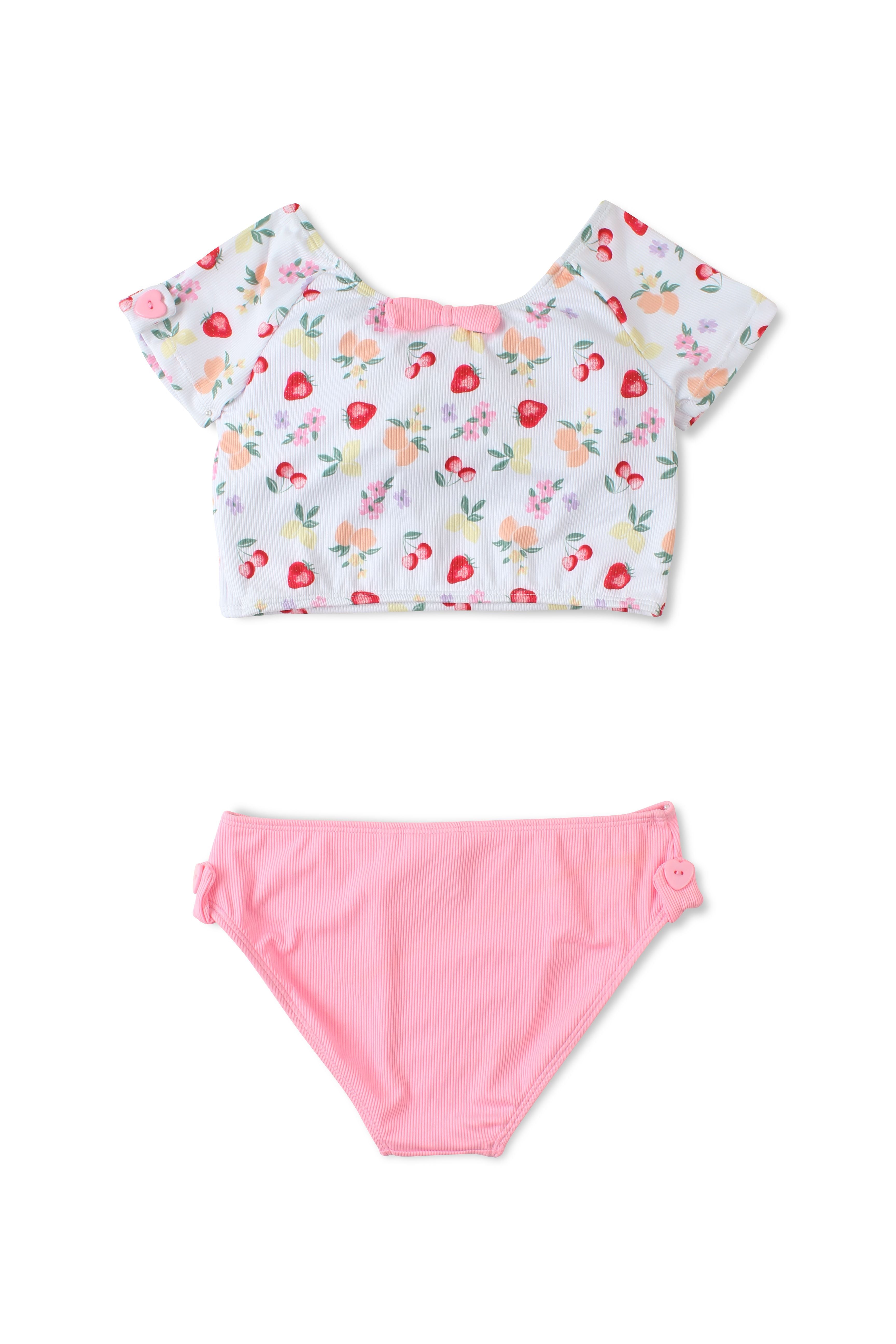 Ensemble de maillot NASRI Berry Bloom Set Rashguard pour filles avec haut rashguard pour plage et piscine