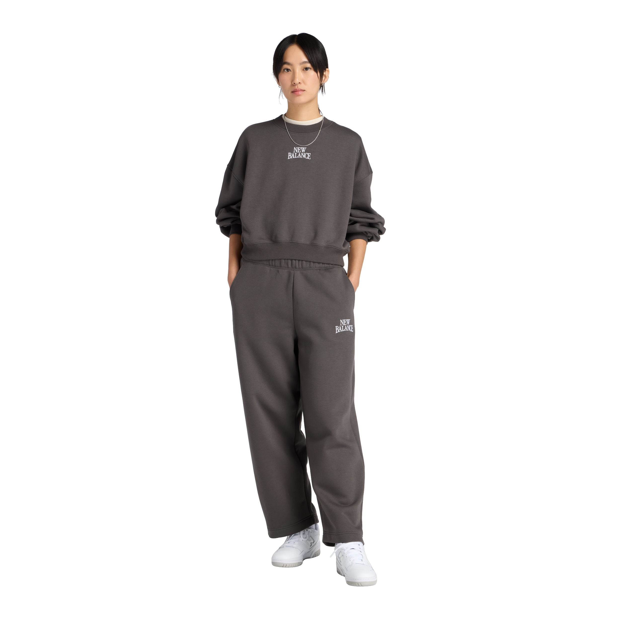 Chandail Crewneck New Balance pour femmes - LINEAR HERITAGE FLEECE