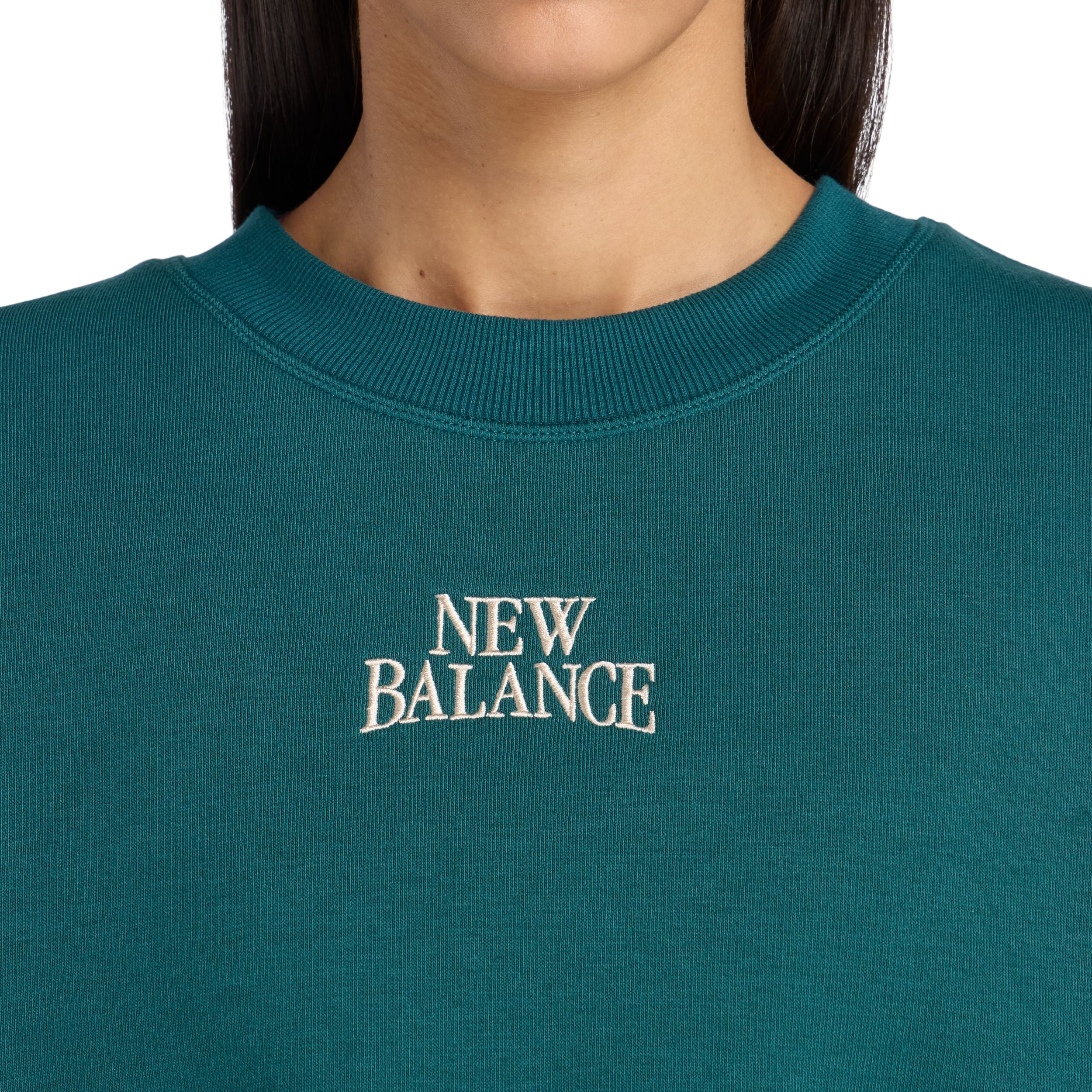 Chandail Crewneck New Balance pour femmes - LINEAR HERITAGE FLEECE