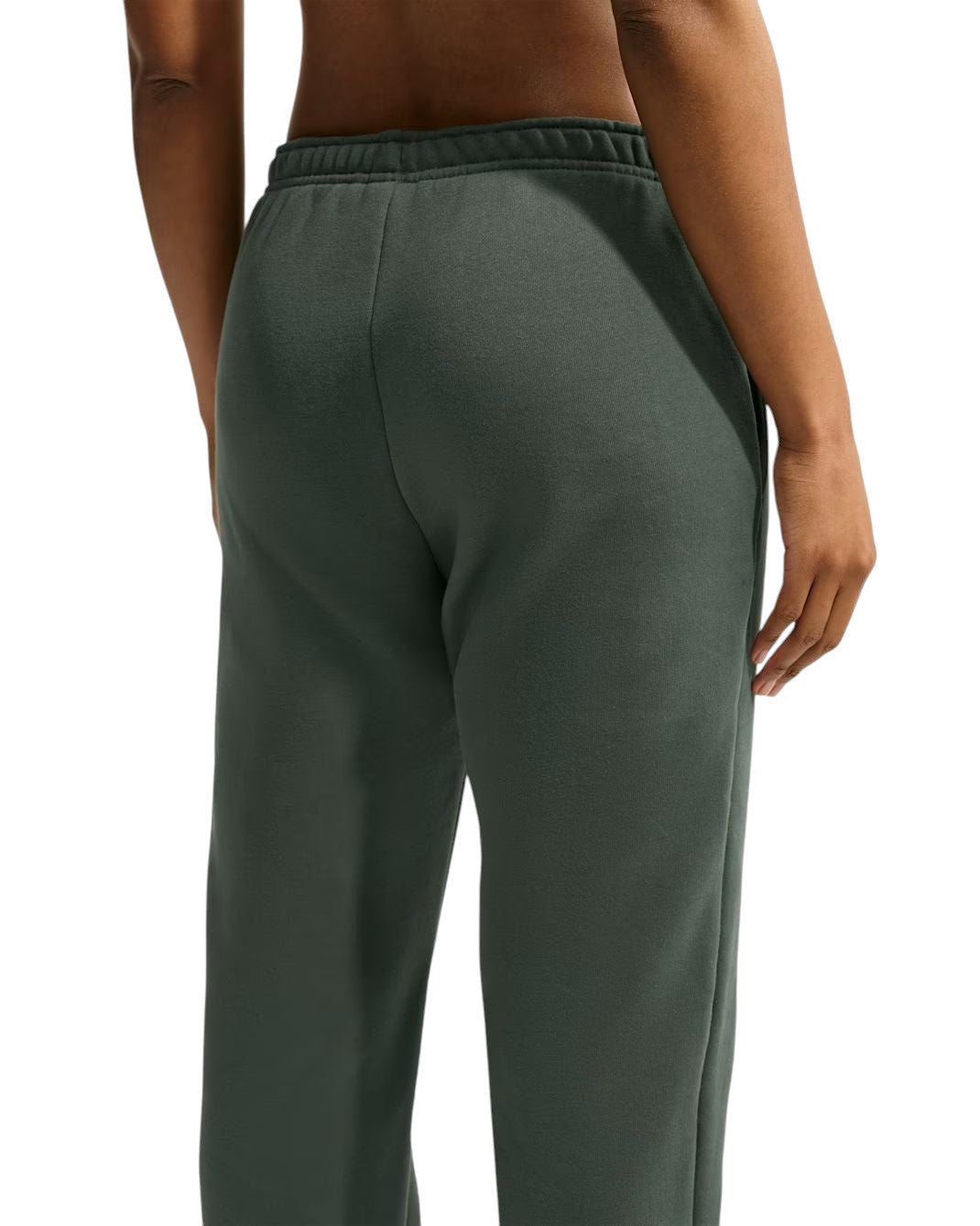 Jogger Nike Studio Fleece vert pour femmes, vue de dos