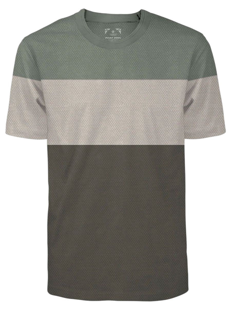 T-shirt jacquard Point Zéro pour hommes - T-SHIRT 1160