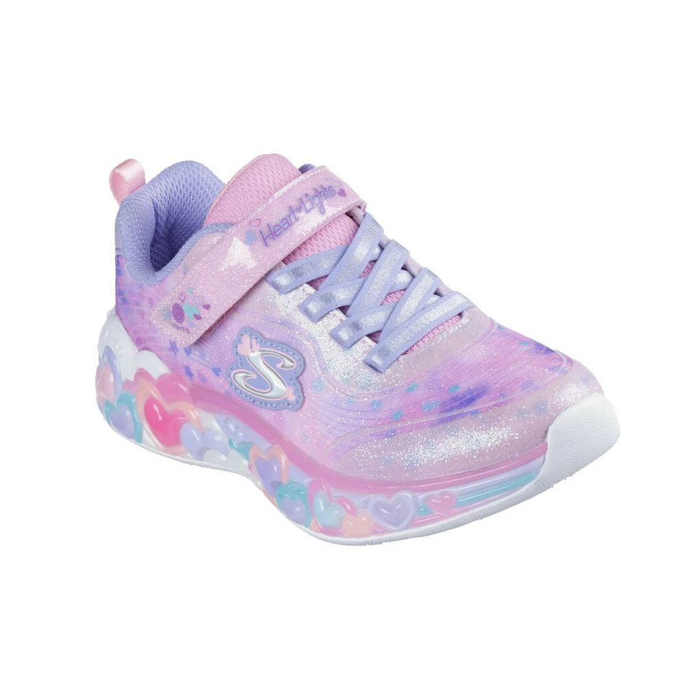 Girls' Skechers Light-Up Velcro Shoes - ETERNAL HEART LIGHTS