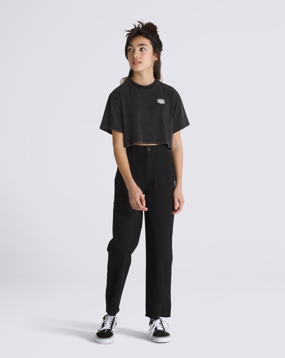G OVAL WASH SS CROP - T-Shirt Crop top pour filles (Junior) - VANS