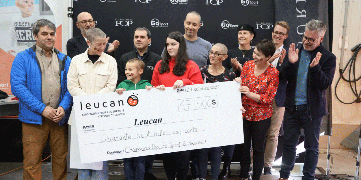 Les magasins Go Sport remettent 47 500 $ à Leucan