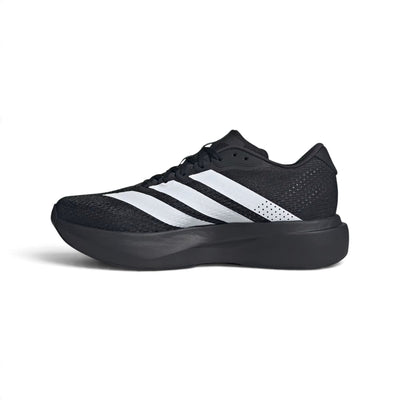 Soulier de course Adidas Adizero Pacer pour hommes, blanc et noir, vue de côté en angle