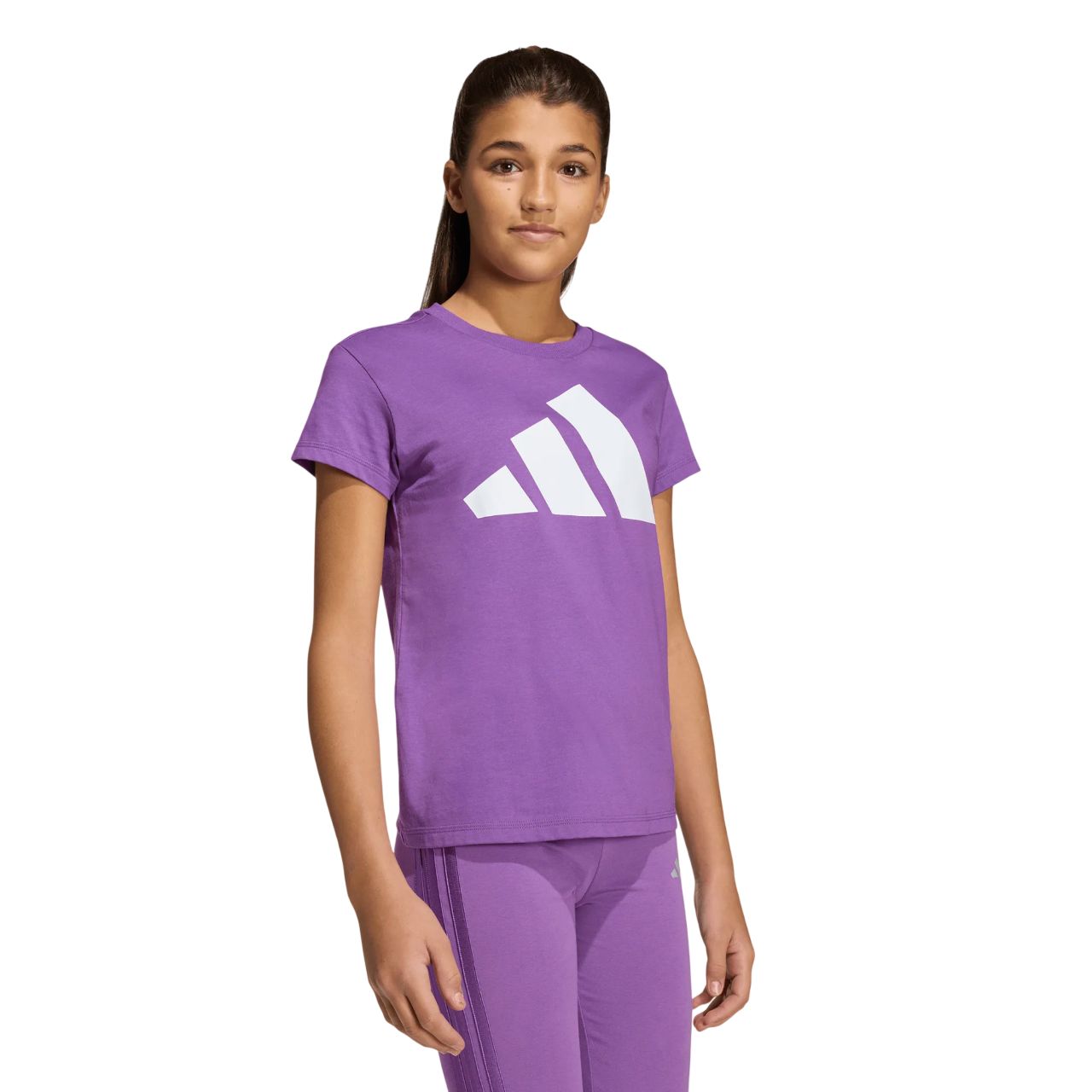 Adidas Girls Youth T-shirt - LARGE EMBLEM SHIRT