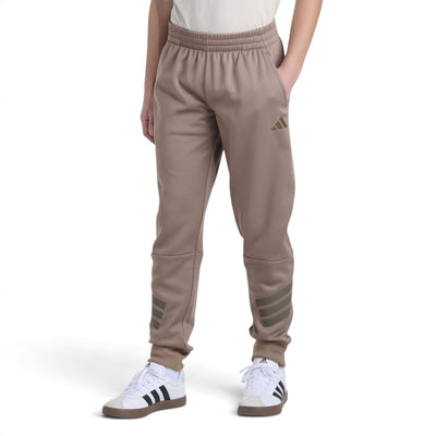 Pantalon jogger Adidas Future Icons pour garçons avec bandes sur les jambes, vue de face