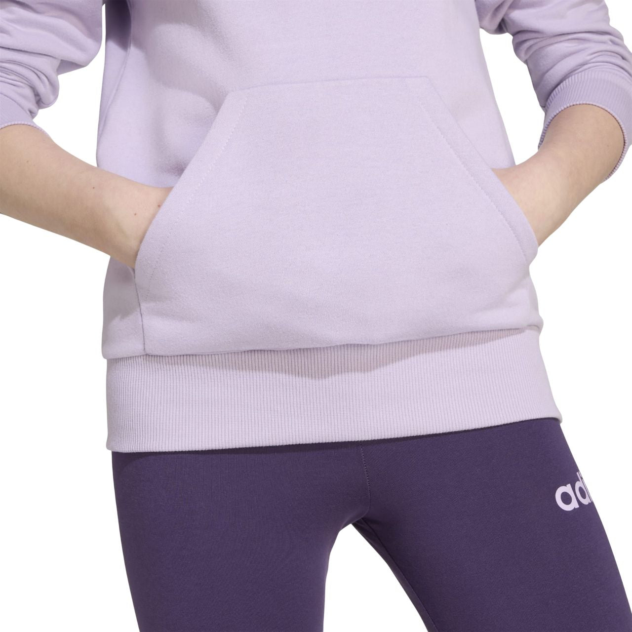 Adidas junior fleece cotton hoodie - LINEAR FLEECE HOODIE