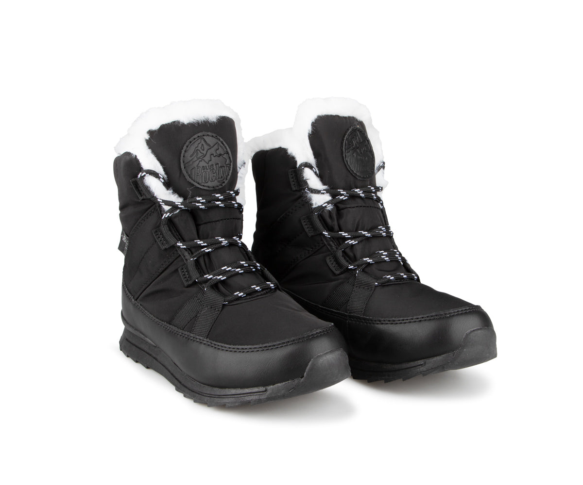 FUJISU - Lined booties for girls - Blue Rocky