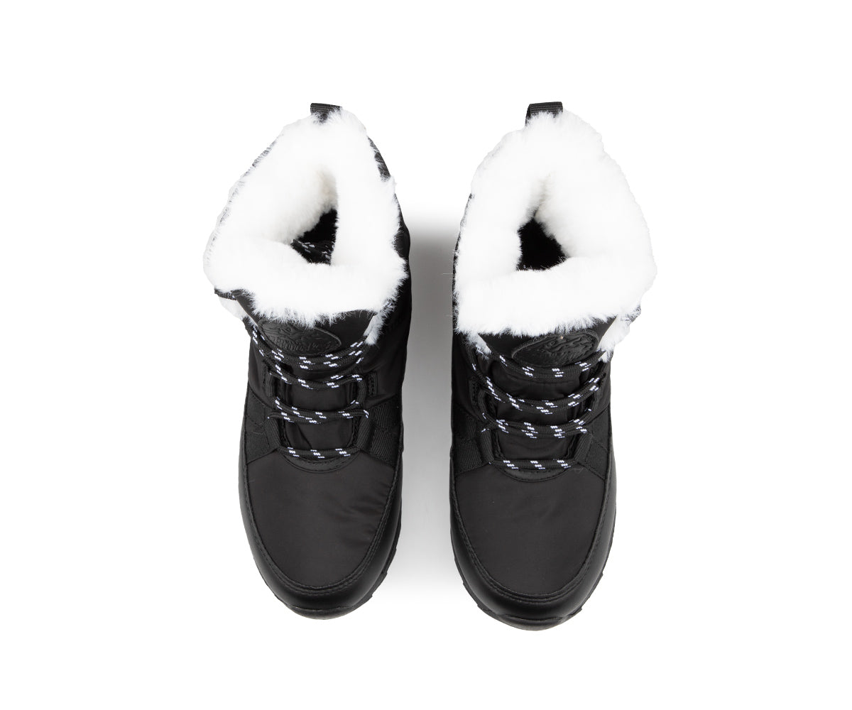 FUJISU - Lined booties for girls - Blue Rocky