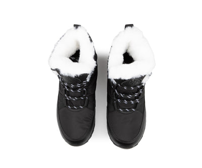 FUJISU - Lined booties for girls - Blue Rocky