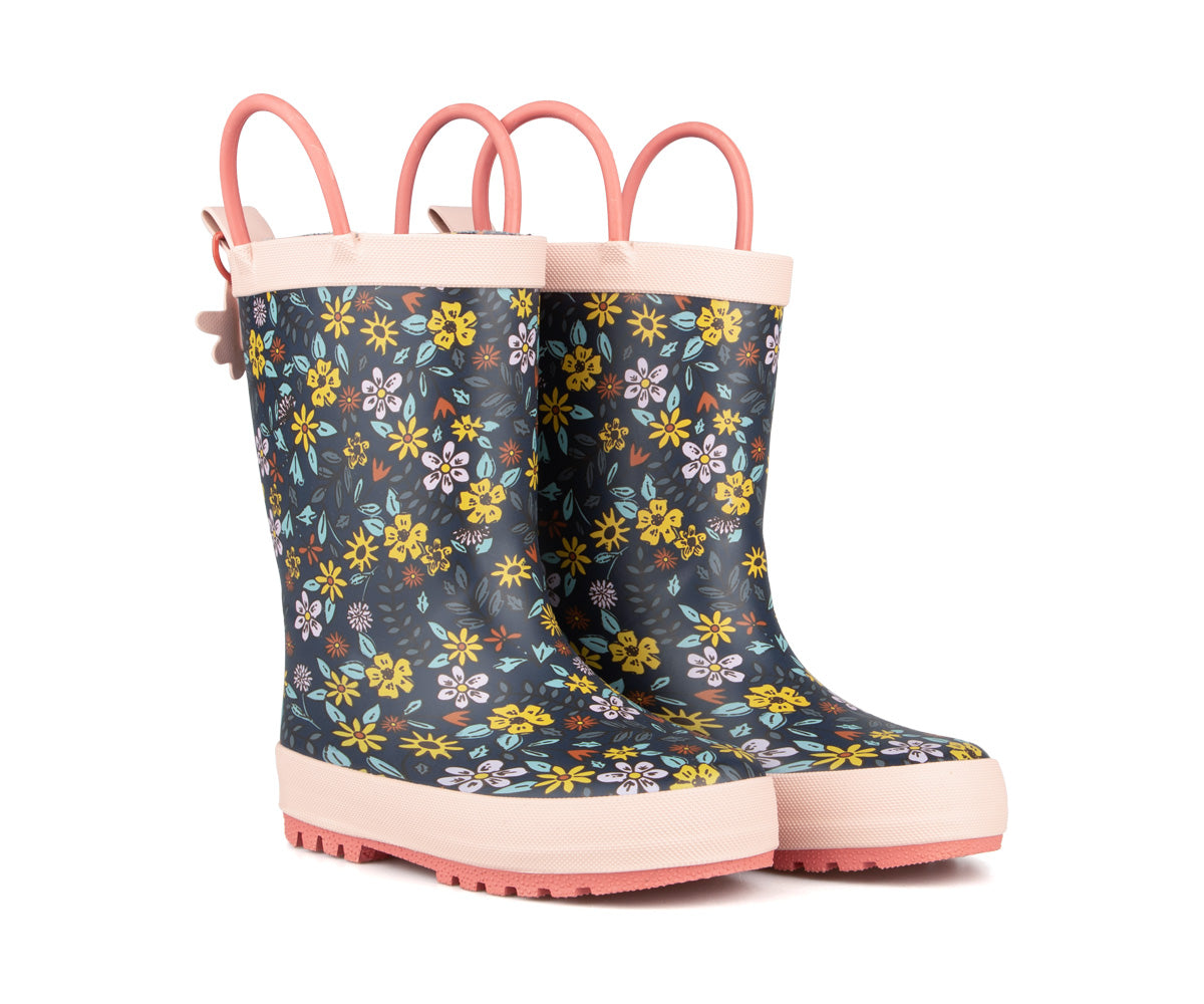 Bottes de pluie Blue Rocky pour filles tout-petits - LILA