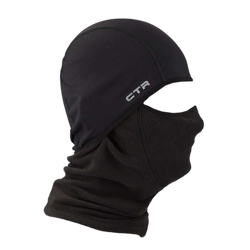 Cagoule Chaos Mistral Multi-Liner noire pour enfants, vue de profil avec panneau facial