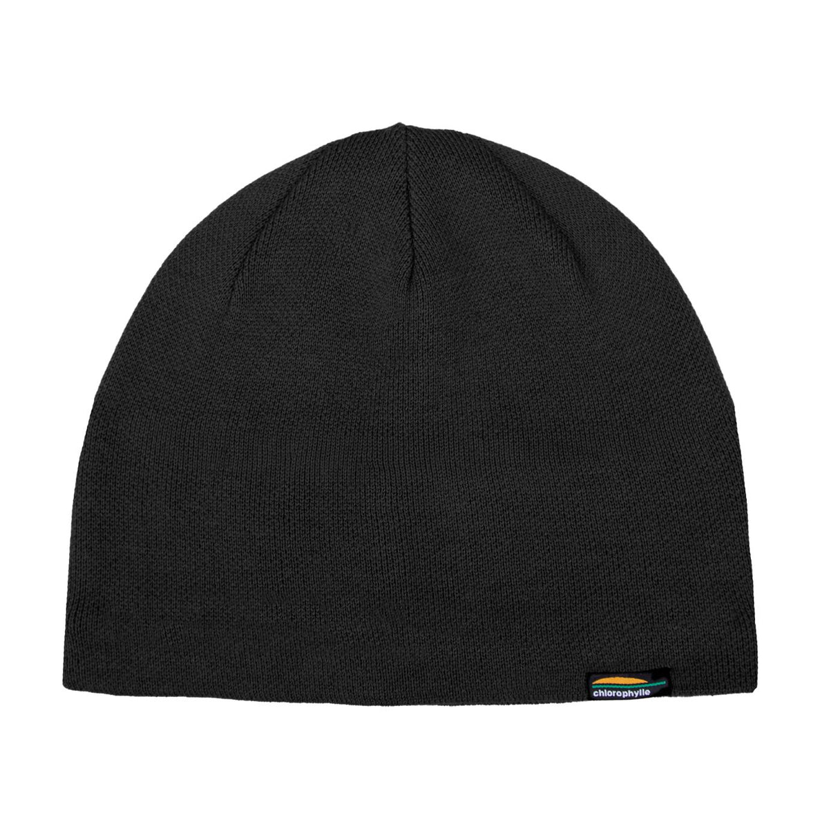 Tuque Chlorophylle MISTRAL pour hommes, noire, style bonnet sans rebord, vue de face