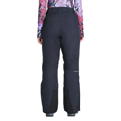 Pantalon de ski isolé Monrovia de Chlorophylle pour femmes, noir, porté de dos