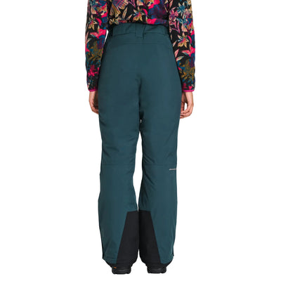 Pantalon de ski isolé Monrovia de Chlorophylle pour femmes, turquoise, porté de dos