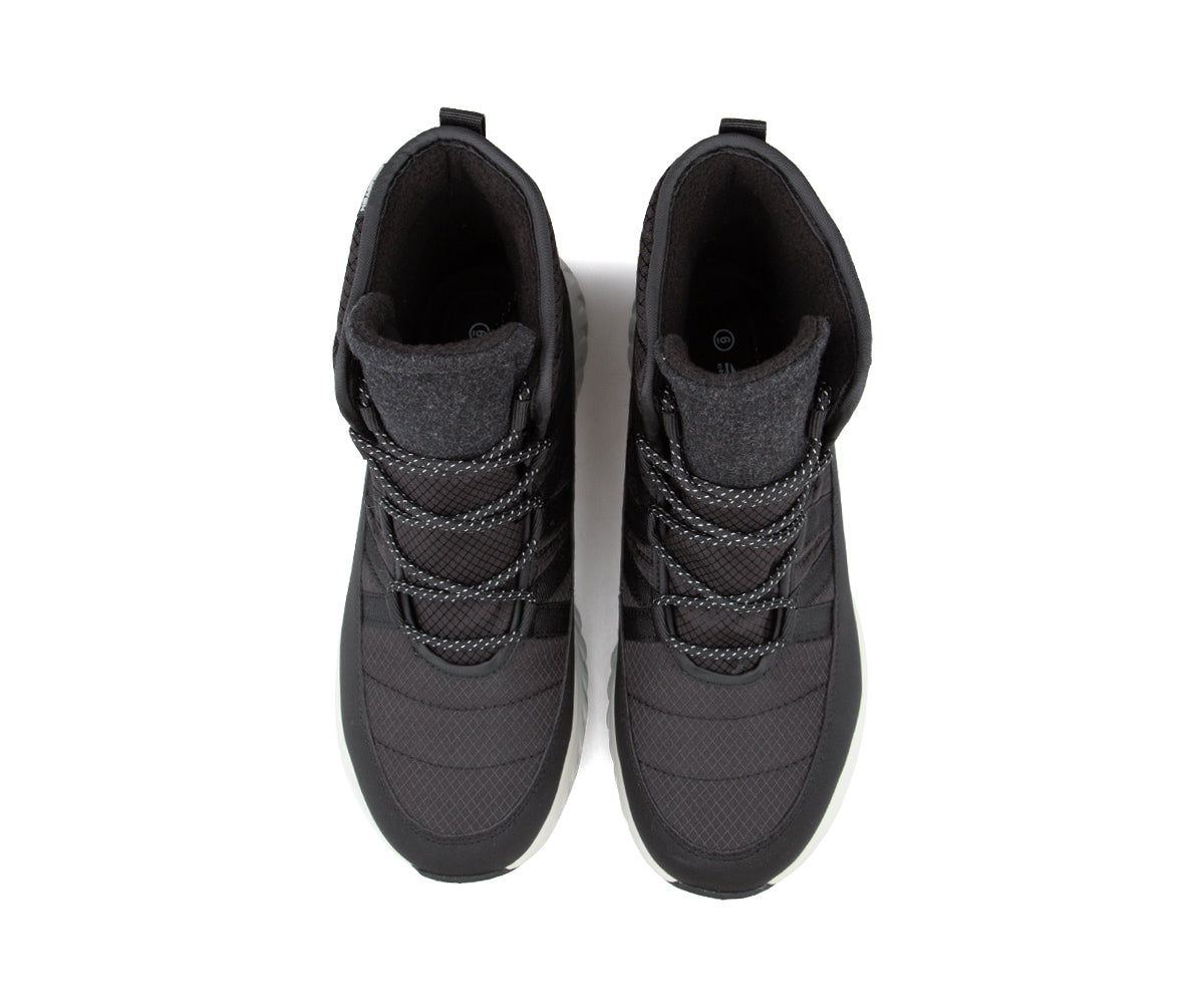 Paire de bottes d'hiver Chlorophylle AVALYS pour femmes, noires, vue de dessus