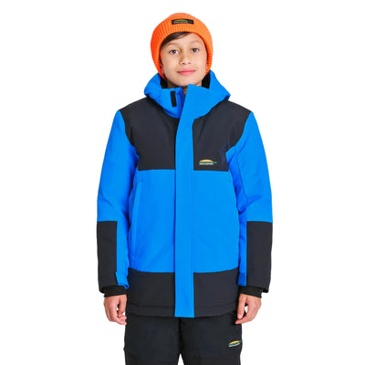 Manteau d'hiver Chlorophylle NORDIC pour garçons, bleu royal, porté, vue de face