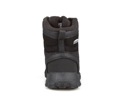 Botte d'hiver Chlorophylle Nordalys pour garçons, tout noir, vue de l'arrière