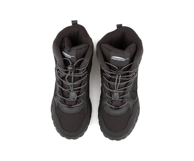 Paire de bottes d'hiver Chlorophylle Nordalys pour garçons, tout noir, vue de dessus