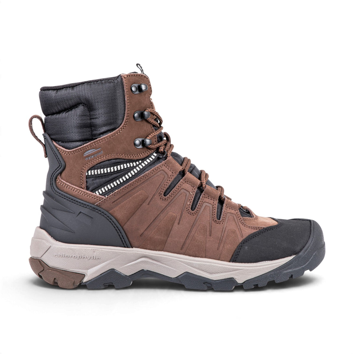 Botte d'hiver Chlorophylle SYSVESTRE pour hommes, brune, vue de profil avec tige haute en cuir nubuck