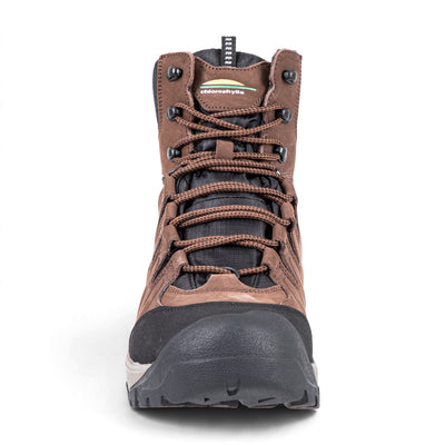 Botte d'hiver Chlorophylle SYSVESTRE pour hommes, brune, vue de face avec logo Chlorophylle