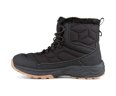 Botte d'hiver Emeraude Trek Cliff pour femme, noir, vue de côté