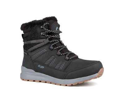 Botte d'hiver Sportia Cliff pour femme, noir, vue de trois quarts