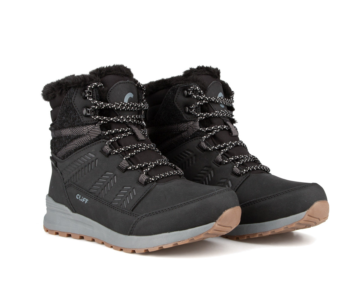Paire de bottes d'hiver Sportia Cliff pour femme, noir, vue de trois quarts