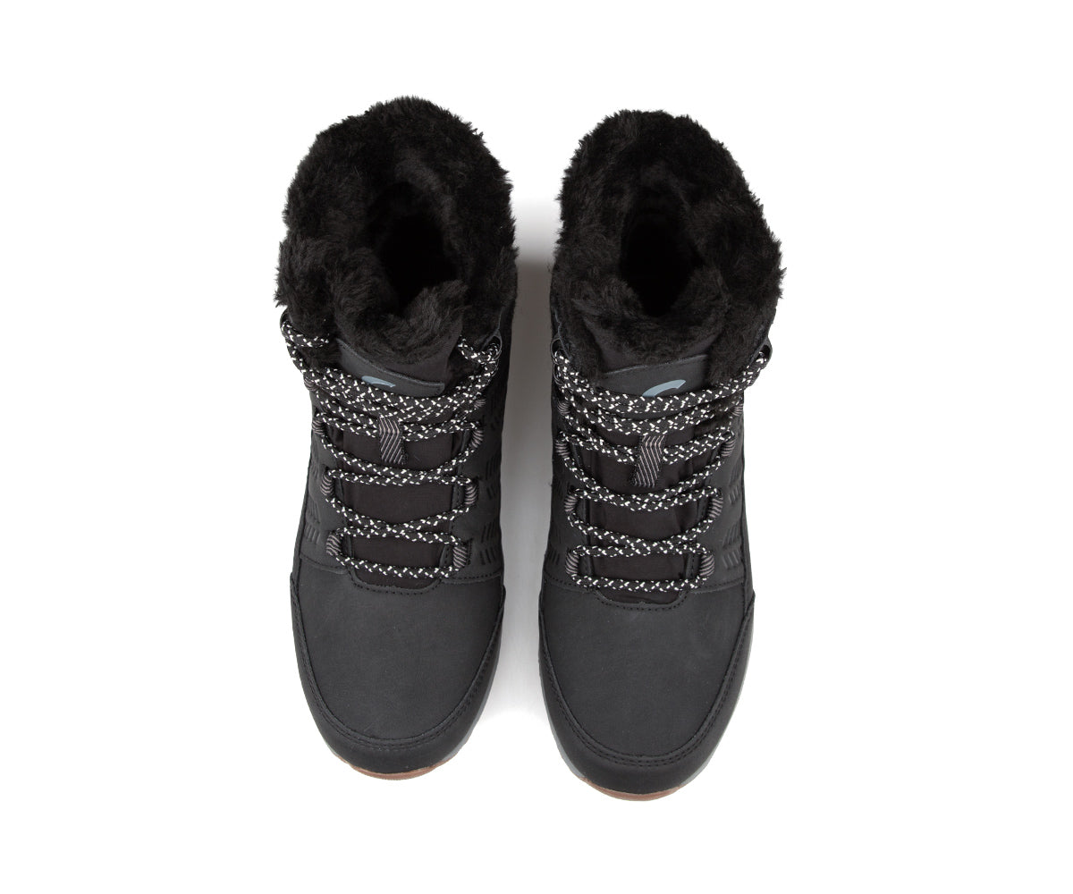 Paire de bottes d'hiver Sportia Cliff pour femme, noir, vue du dessus, collet en fourrure