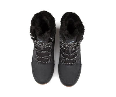 Paire de bottes d'hiver Sportia Cliff pour femme, noir, vue du dessus, collet en fourrure
