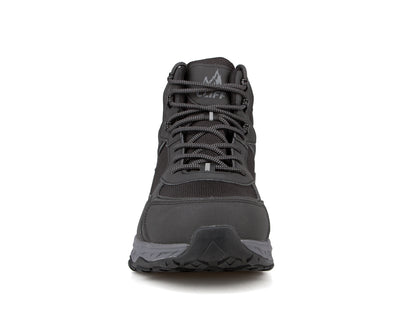 Botte de randonnée Cliff Street Nord pour hommes, noir, vue de face avec lacets