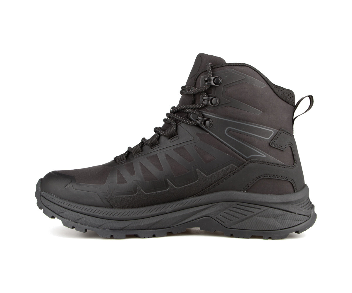 Botte de randonnée Cliff Vertex Terra pour hommes, noir/noir, vue de trois quarts côté droit