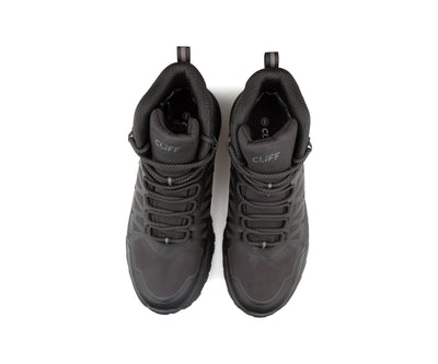 Paire de bottes de randonnée Cliff Vertex Terra pour hommes, noir/noir, vue de dessus
