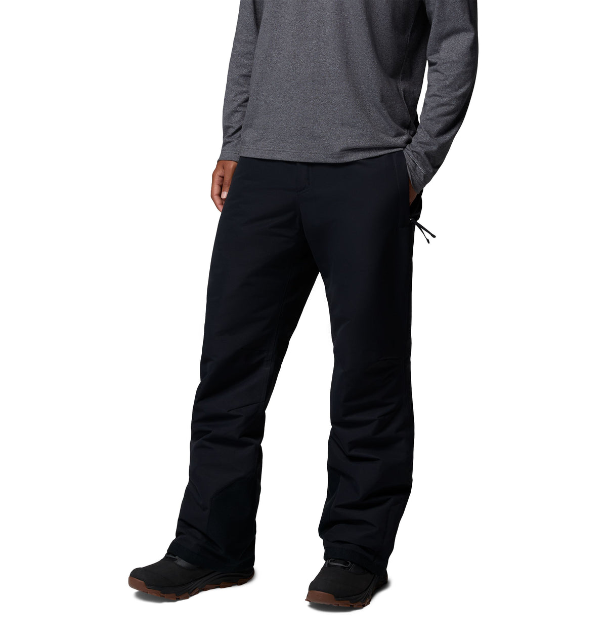 Pantalon de neige Bugaboo VI de Columbia pour hommes, noir, porté de face