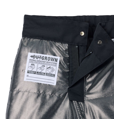 Pantalon de neige Bugaboo IV de Columbia pour garçons, noir, détail de la taille et du système Outgrown