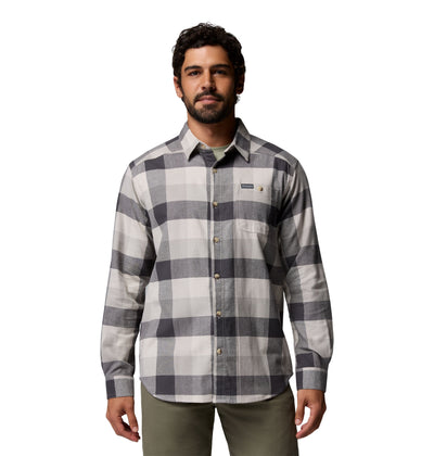 Chemise en flanelle Cornell Woods de Columbia pour hommes, gris charbon, portée de face