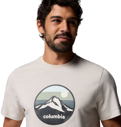 T-shirt CSC Seasonal Graphic de Columbia pour hommes, beige, détail du graphique